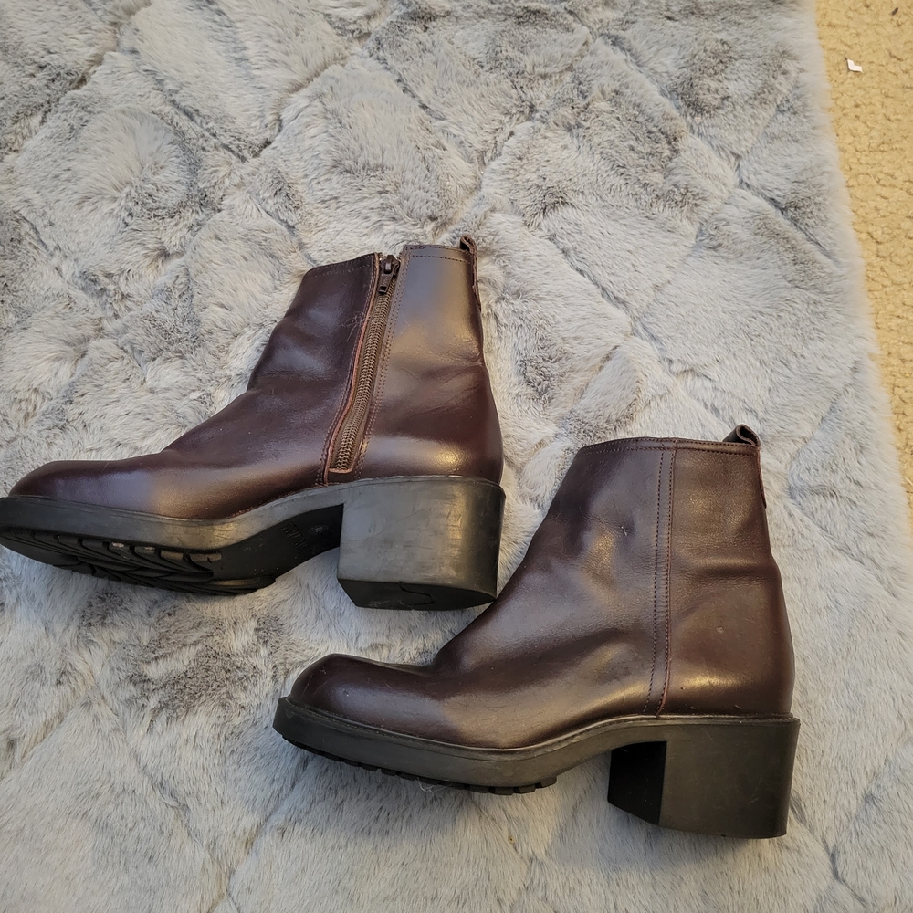 Nine West Brown Heeled Boots Heel Shoes